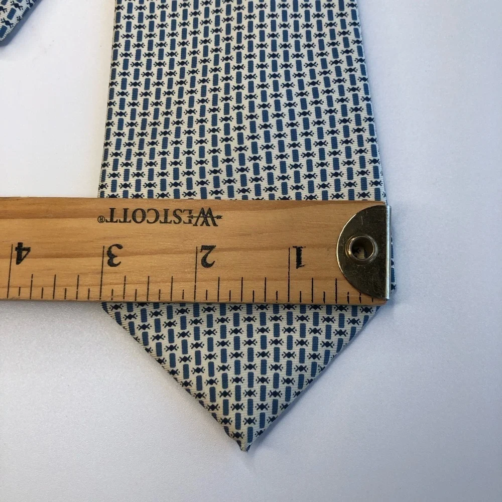 Lanvin blue silk tie